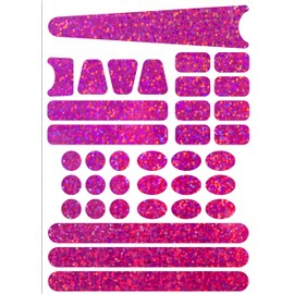 Bicycle Sticker Frame Protection Kit for Mountain Bike and Road Cycle Raspberry Glitter