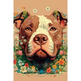 Pit Bull: Discreet Internet Address and Password Organizer with Alphabetical Tabs and Index | Pit Bull and Flowers Cover Password Book