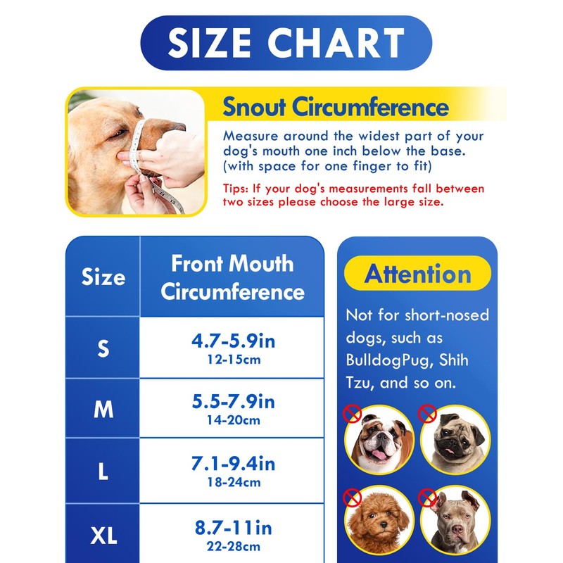 Dog Muzzle, Soft Air Mesh Muzzle for Small Medium Large