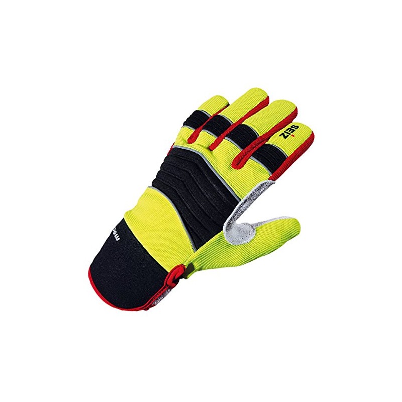 SEIZ Mechanic 800185 Universal Rescue Glove Size 7 Yellow/Black/Red/Grey