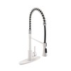 CASAINC Kitchen Faucet Matte White，1.8 gpm Spring Single Handle Kitchen