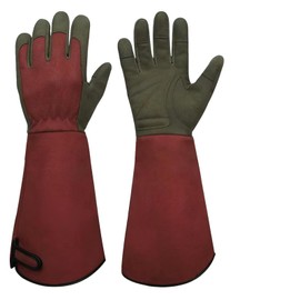 dellyy Gartenhandschuhe für Damen und Herren (Rot)