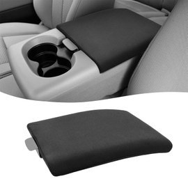 KBH Car Center Console Cover for Ford F150 2004-2010 40/20/40 Jump Seat, Armrest Polyester Protector, Quick Dry, Anti-Scratch, Black (Without Lid)