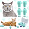 Hillban Cat Muzzle for Grooming with 4 Silicone Boots Breathable