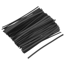 MECCANIXITY 250Pcs Twist Ties 4.7" Bread Ties Metallic Plastic Closure Tie for Plastic Bag, Tying Bread, Candy, Cookies, Gift Bags Black