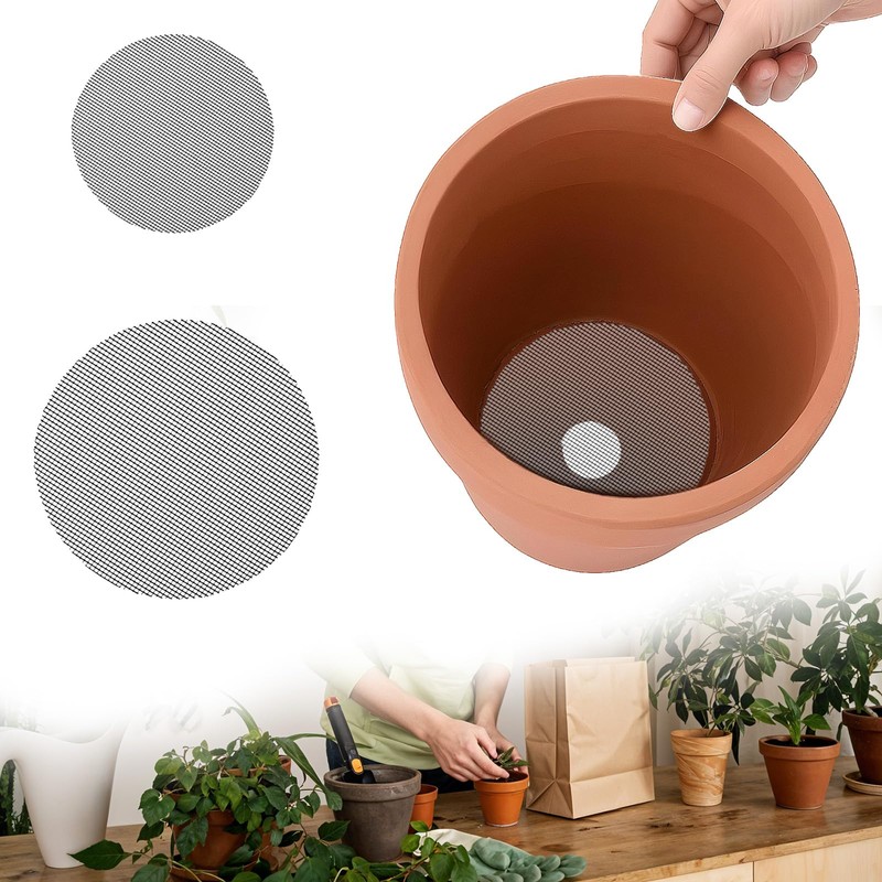 2" 4" Flower Pot Hole Mesh Pad Rounds Drainage Hole
