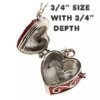 Fashion Jewelry RED HEART URN ASHES CREMATION charm DIAMOND Cut