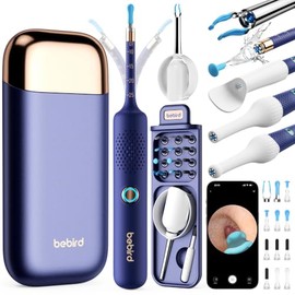 BEBIRD Ear Cleaning Camera Wax Removal Tool kit, Flexible Ear Scope Otoscope Camera Light, Visual Ear Picker Wireless Earwax Remover Tweezers for Adults & Kids