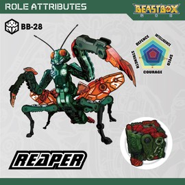 52TOYS Beastbox BB-28 REAPER Deformation Toys Action Figure, Converting Toys in Mecha and Cube, Perfect Birthday Party Gift for Teens and Adults
