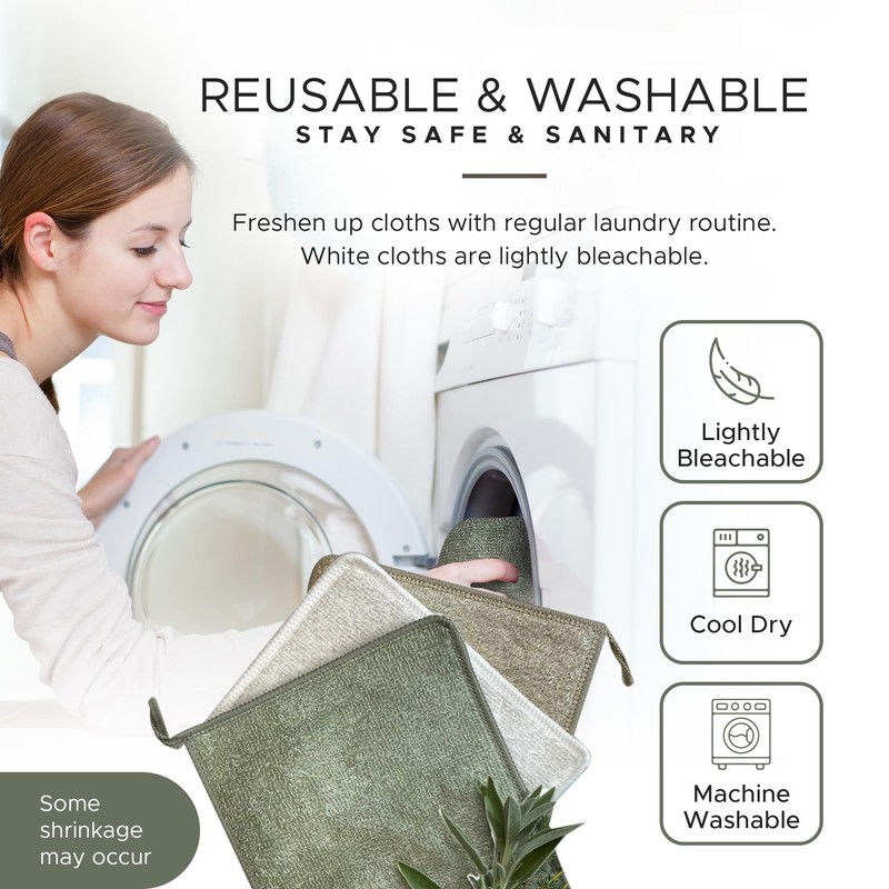 Whiffkitch Dishcloths & Cleaning Cloths - Reusable, Quick Drying, Durable
