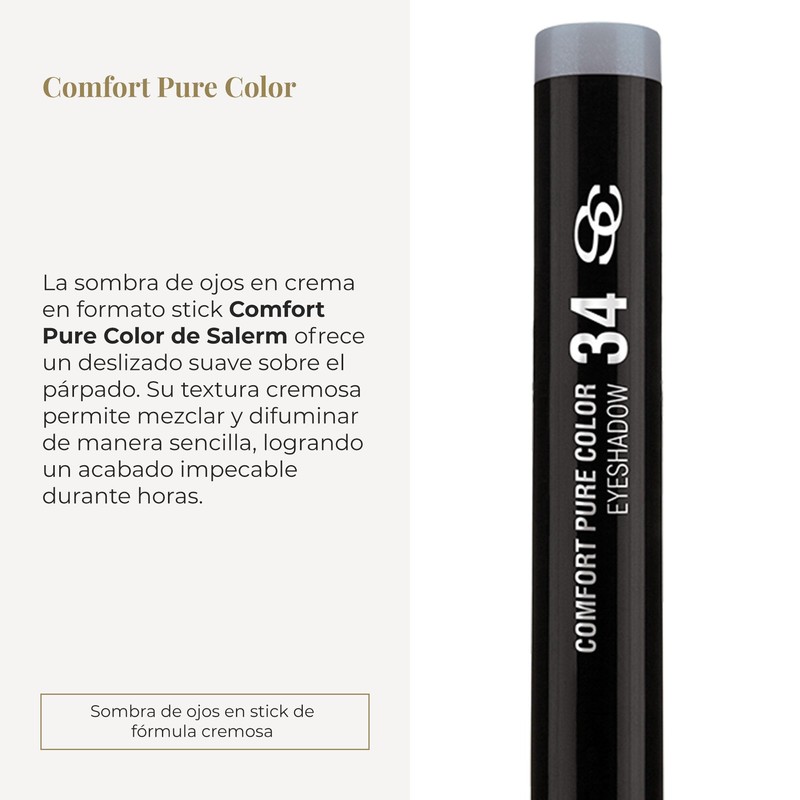 SALERM Eyeshadow on Stick, Comfort Pure Color Eyeshadow, Blue, Cream,