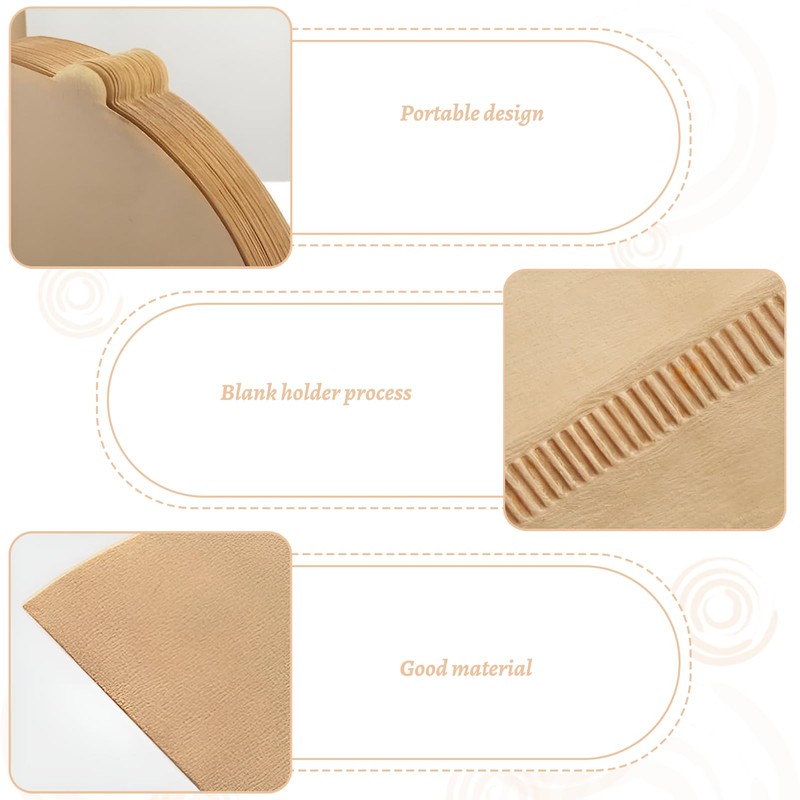 Pack of 200 Coffee Filter Papers, V-Shaped Coffee Filter Cone