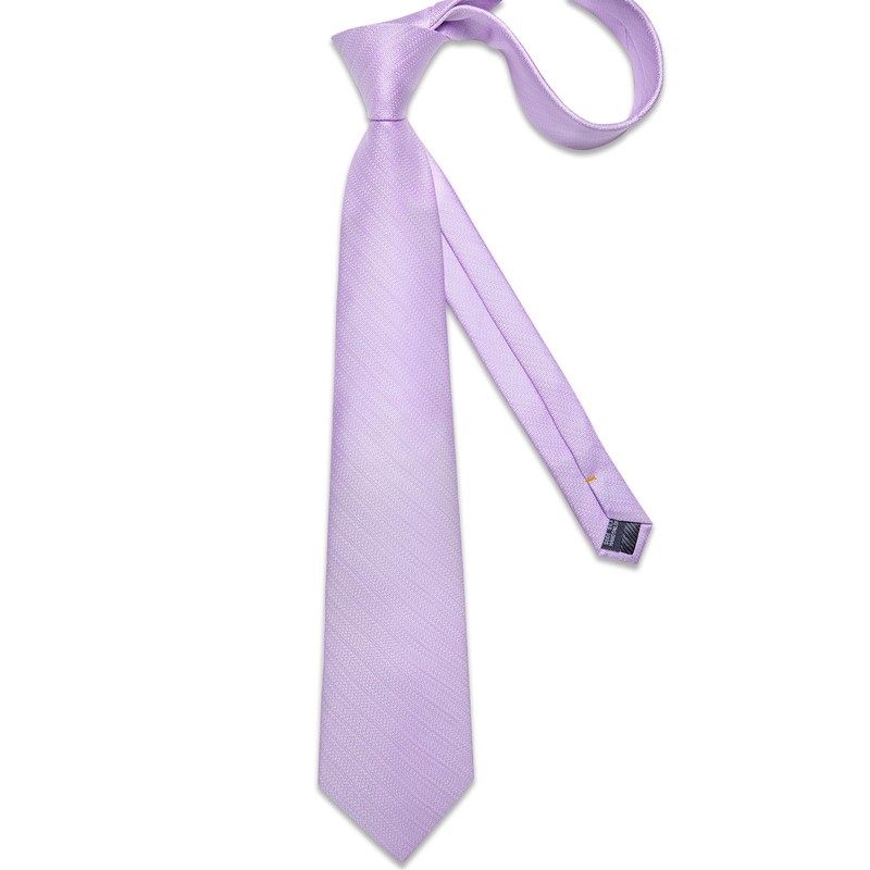 DiBanGu Plain Tie for Men Formal Silk Tie and Pocket