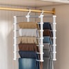 CTIME 2 Pack Stainless Steel Pants Hangers, Space Saving Closet