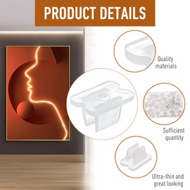 30Pcs Led Light Clips, Waterproof LED Strip Mounting Clips Holder with Screws, for 5mm to 6mm LED Strip Lighting