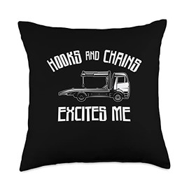 Tow Truck Driver Breakdown Lorry Hooks Chains Throw Pillow