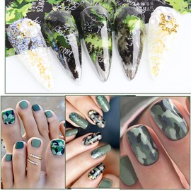 Holographic Nail Foil Stickers, Camouflage Nail Polish Sheets, Sky Starry Paper Transfer Foils, Butterfly Nails Supplies for Women Manicure Nail Film Decorations