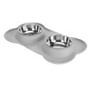 Double Pet Bowls Rustproof Stainless Steel Dog Water Food Bowls