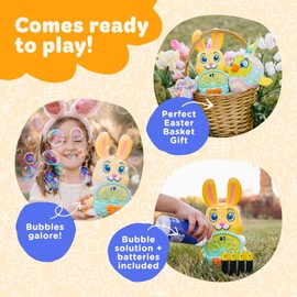 Move2Play, Bunny Bubble Blower | Gift for Kids & Toddlers | Bubble Machine | Toy for Toddlers, Boys and Girls | Indoor & Outdoor | Birthday Party | Summer Fun | Gift for Girl 1, 2, 3, 4+ Years Old