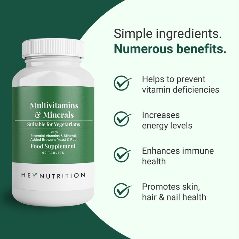Hey Nutrition Advanced Multivitamin with Essential Nutrients - Immune Boosting,
