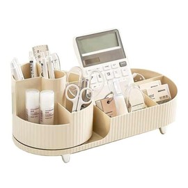 SH-RuiDu Makeup Cosmetics Organizer, Rotating Make Up Storage Organizer Cosmetic Storage Organizer Box for Dressing Table Bedroom