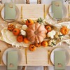 Mindsoft Fall Thanksgiving Napkins Cloth Set of 4 Embroidered Pumpkin