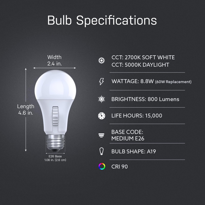 Feit Electric LED Color Selectable Timer Intellibulb - A19 with