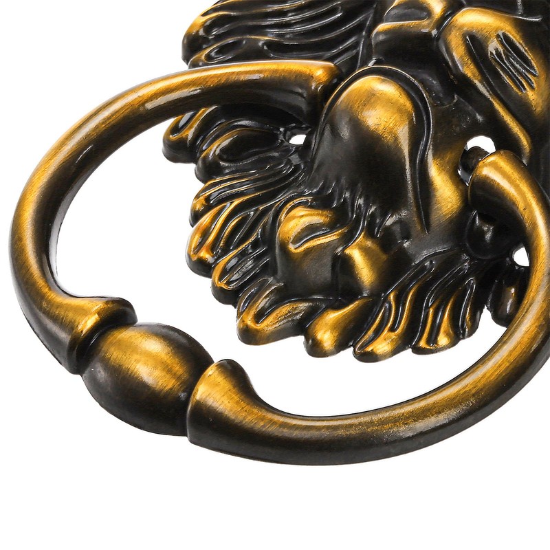 YOUEON 2 Pcs Lion Head Door Knocker, 6 Inch Decorative