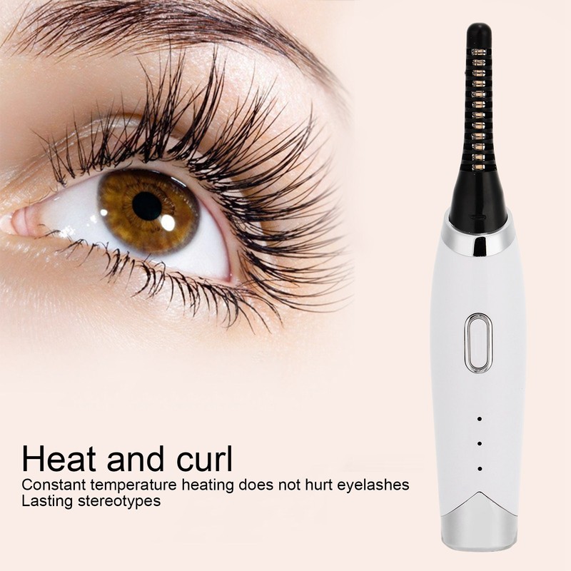 Electric Eyelash Curler Long Lasting Heated Perming USB Rechargeable Makeup