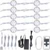 Meigour Hardwired Under Cabinet Lights Kit, Electric Wired Round LED