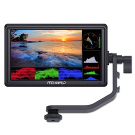 Feelworld FW568 V3 LCD Monitor for Cameras, 6 Inch IPS Ultra-thin, Video Peaking Focus Assisted with Waveform LUT, Small Full HD 1920x1152 IPS On-Camera Video Monitor, 4K HDMI Signal Output, DSLR