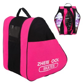 GLAITC Inline Bag Roller Skates Bag Ice Skate Bag Inline Bag Adults with Adjustable Carry Strap Ski Boot Bag for Children / Adults Men Women Pink