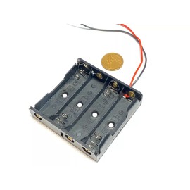 Battery Holder 4 AA Case Box Wire Leads four Batteries 6V B26