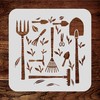 Garden Tools Stencil, 10 x 10 Inch (L) - Hoe