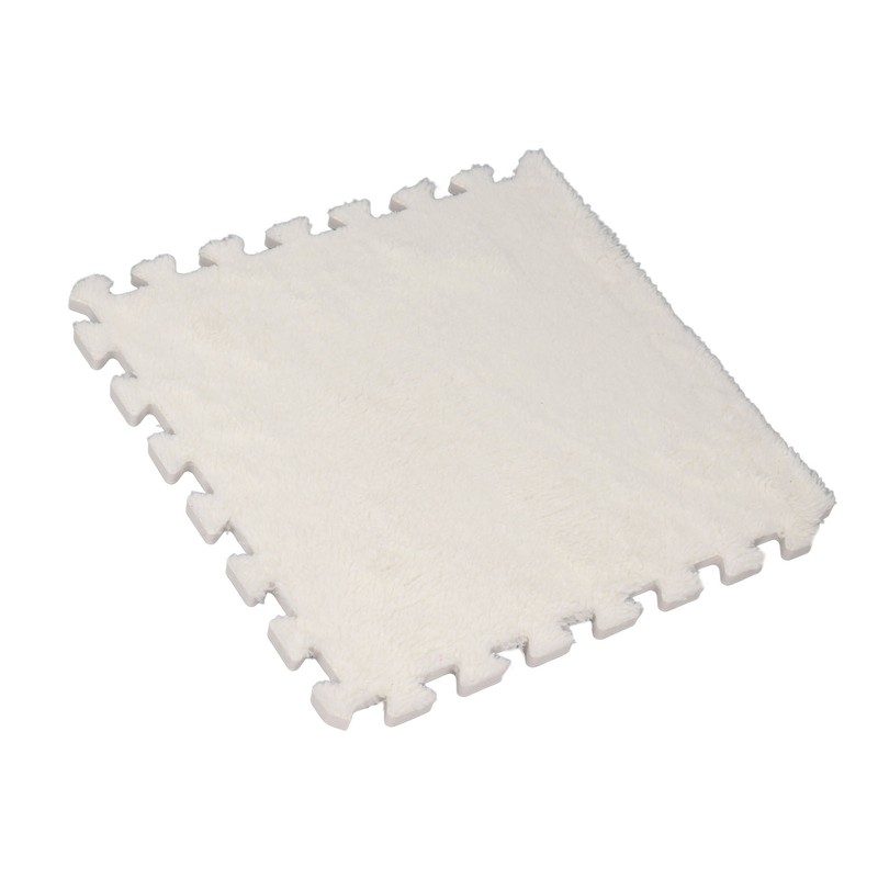 10pcs Plush Foam Floor Mat Thickened Cuttable Interlocking Carpet Tiles