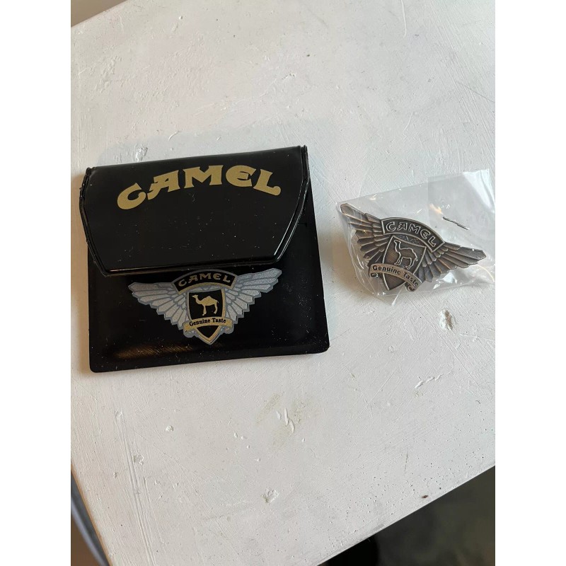 Vintage Camel Genuine Taste 1997 Vinyl Portable Ashtray W/Hat Pin