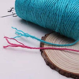 Jute Twine String Arts Crafts Gift Twine Packing String 5 * 328Feet (Mixed Color)