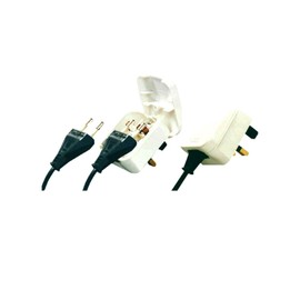 5 AMP White EU 2 Pin to UK 3pin Convertor Plug for Outdoors Travel and Home use