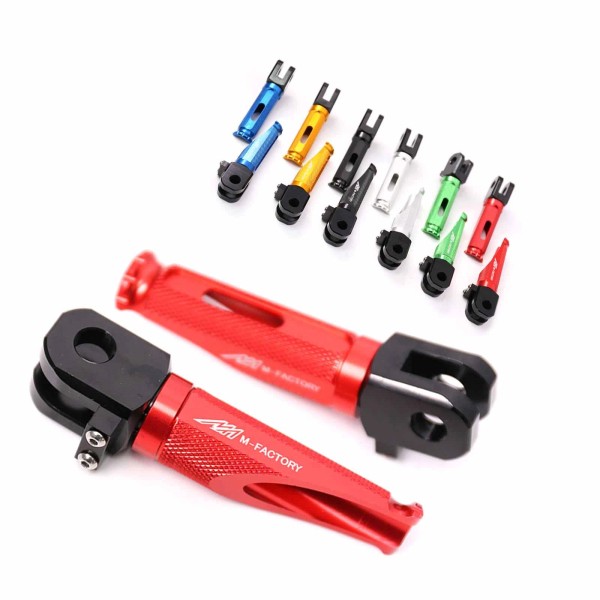 fastbolts MFP Red Anti Slip Front Foot Pegs For Monster