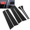 6 Pcs Side Door Window Cover Gloss Black Mirror Effect
