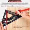 7 inch Carpenter Square, Woodworking Triangle Ruler Set, CNC Aluminum