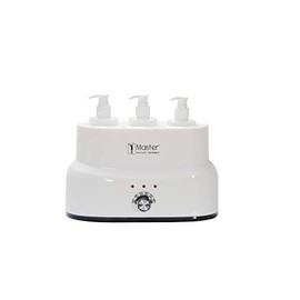 Master Massage Patent Convenient 3-Bottle Automatic Massage Oil Warmer Heater for Salon SPA Massage Body Therapy, White