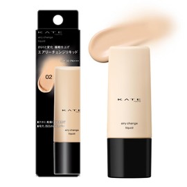 KATE Airy Change Liquid 02, Medium Skin, Smooth, Extremely Light Skin, Covers Uneven Pores, Anti-Glare, Prevents Dryness, Keeps Fresh, Smooth Texture, High Adhesion, Sebum Block Formula, Moisturizing Ingredients