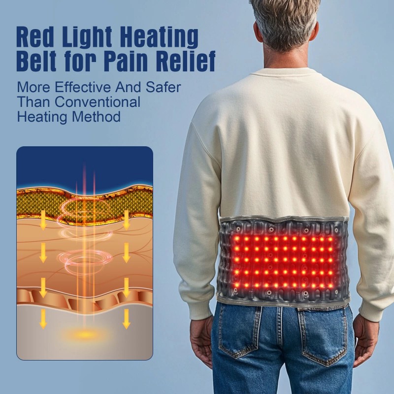 HONGJING Red Light Heating Decompression Belt with Electric Pump for