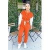 AIIYYQB Womens Two Piece Tracksuit Button Down Cropped Top Color