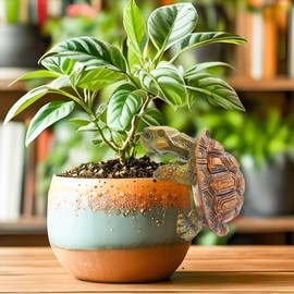starfa lab Resin Turtle Planter Hanger - Cute Climbing Tortoise Flower Pot Hugger for Indoor Outdoor Garden Decor Animal Planters Vase Terrarium Yard Ornaments