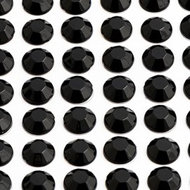 Italian Options - 5mm Black Diamante Rhinestone Gem Crystal Stickers (100 pcs)