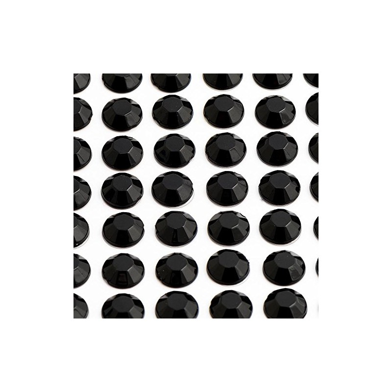 Italian Options - 5mm Black Diamante Rhinestone Gem Crystal Stickers