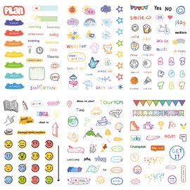 24 Sheets Daily Planners Holiday Stickers Weather Travel Ideas Mood Stickers for Calendar Decorating Planning Scrapbook Journal Holiday Seasonal General Events