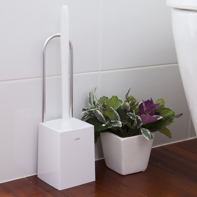 Aisen Industrial Toilet Brush with Handle with Case, White 3.6